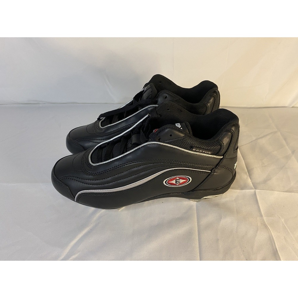 New Old Stock Easton Thunder Pro Low Black Metal Baseball Cleat Size 8 # M33122